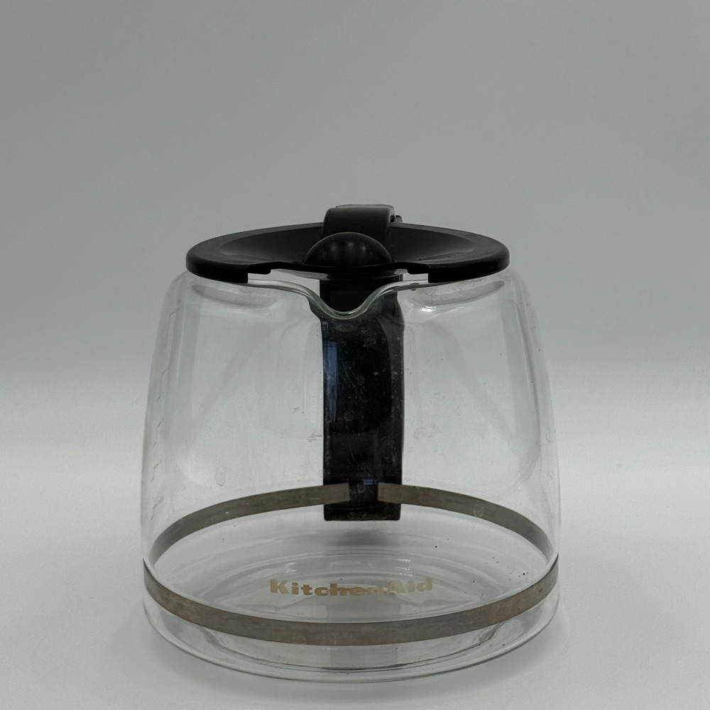 KitchenAid 12 Cup Glass Coffee Carafe Replacement Black Handle Lid Clear Glass - Picture 5 of 7